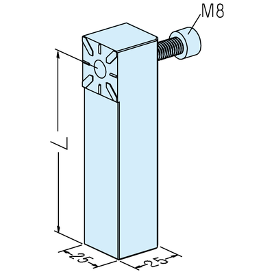 Winkelhalter 25 x 25 x 90mm