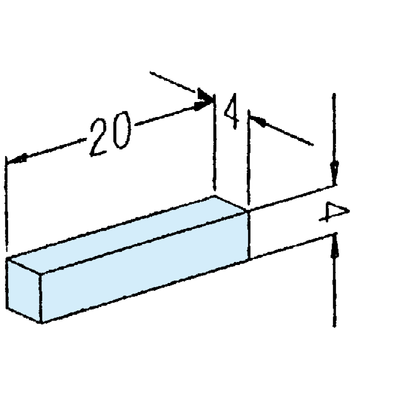 Einlegeplättchen klein, 20x4x4 mm