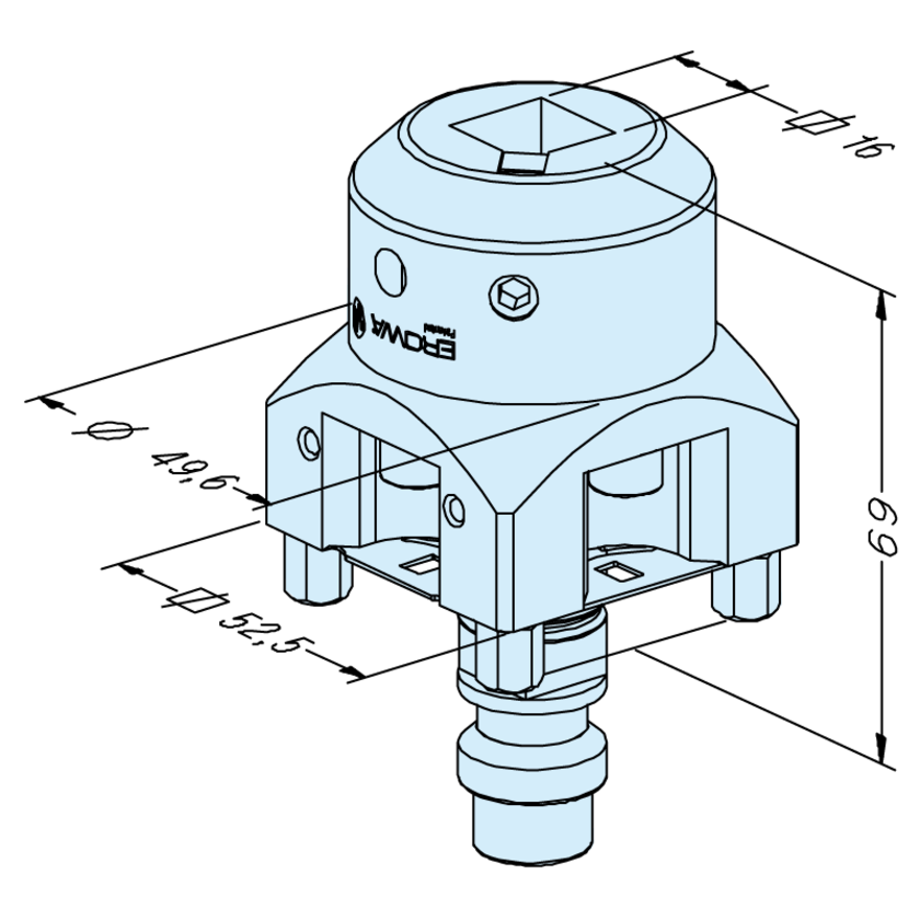 Vierkant 15 Halter