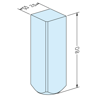 Vierkant 25 Elektrodenrohling