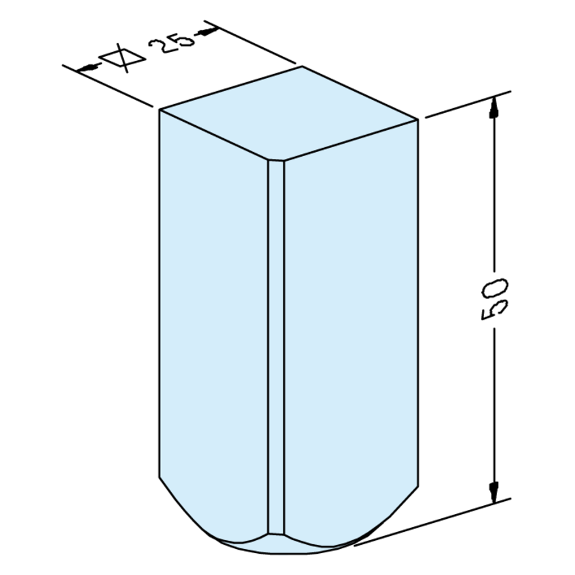 Embout d’électrode carré 25