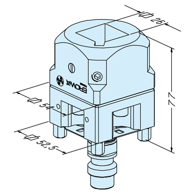 Vierkant 25 Halter