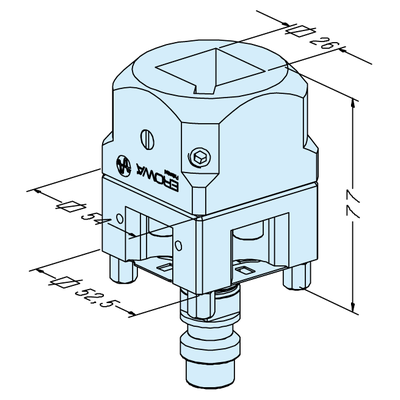 Vierkant 25 Halter