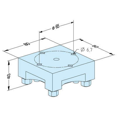 Uniplatte Alu 80 x 80