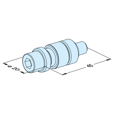 Spannzapfen F/M EDM für Spülung