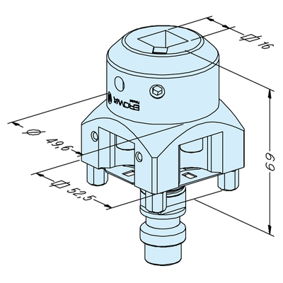 Vierkant 15 Halter