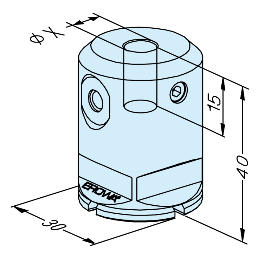 Compact Elektrodenhalter 8mm