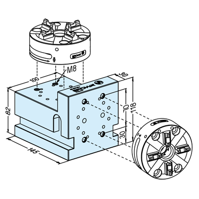 Winkelblock universal