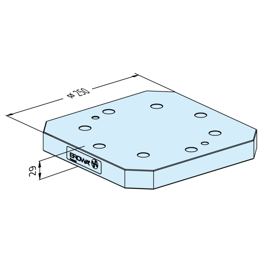Platte 250 x 250 PC 210