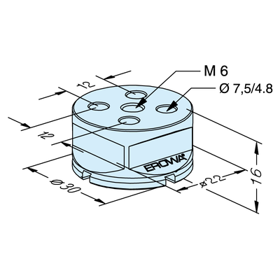 Compact Standardhalter H=16