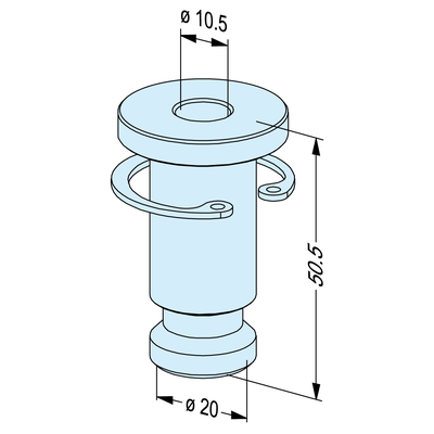 Spannzapfen PM85 manuell, Inox