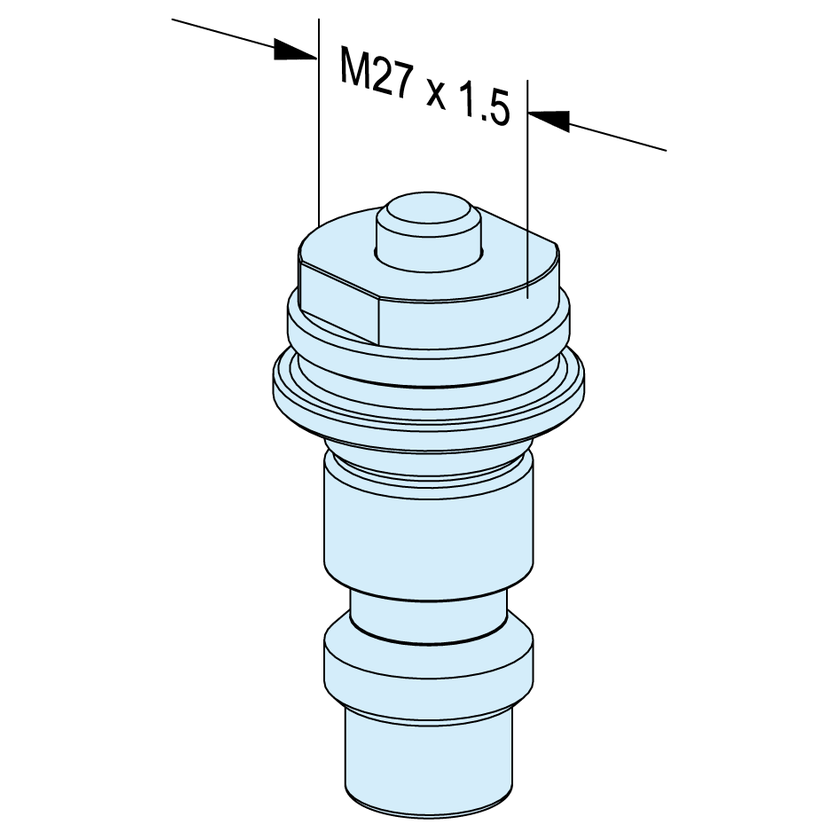 Spannzapfen PM56 M27 x 1.5 Multi