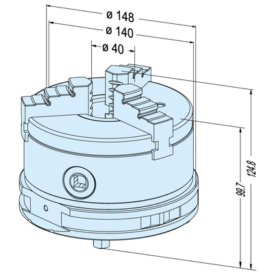 Dreibackenfutter ø 140 mm